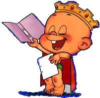 Cliparts Cartoons Winnie windel Baby Koning Die Iets Voorleest