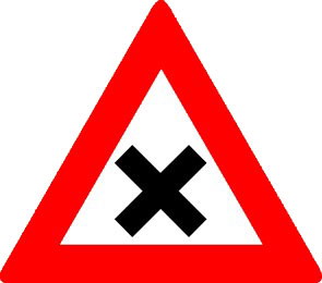 Cliparts Communicatie Verkeersborden Verkeersbord Gevaarlijke Kruising