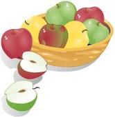 Cliparts Eten en drinken Appels Appels In Mand