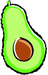 Cliparts Eten en drinken Avocado 