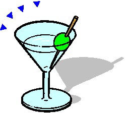 Cliparts Eten en drinken Cocktails Cocktail Met Olijf Aan Een Stokje