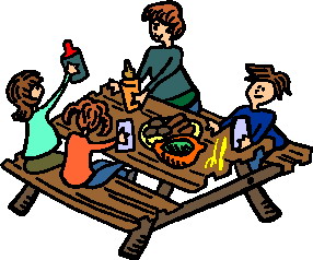 Cliparts Eten en drinken Picknicken Kinderen Aan Het Picknicken