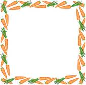 Cliparts Eten en drinken Wortels Wortel Border