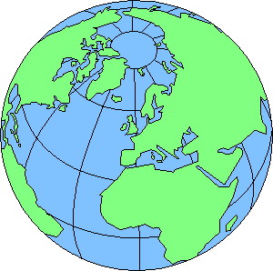 Cliparts Geografie Wereldbollen 