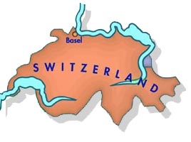 Cliparts Geografie Zwitserland Kaart Zwitserland
