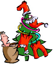 Cliparts Kerstmis Kerst bomen Kerstboom Met Kerstman Kleding