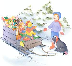 Cliparts Kerstmis Kerst winnie de pooh 