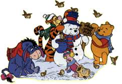 Cliparts Kerstmis Kerst winnie de pooh 