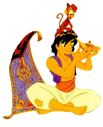 Disney plaatjes Aladin Aladdin, Abu En Vliegend Tapijt Ontdekken Lamp