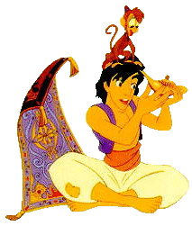 Disney plaatjes Aladin Aladdin, Abu En Vliegend Tapijt Ontdekken Lamp