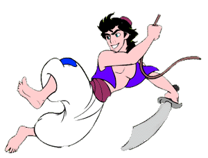 Disney plaatjes Aladin Aladdin Aan Het Vechten