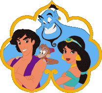 Disney plaatjes Aladin Aladdin, Abu, Jasmine En Geest