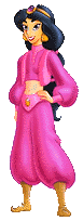 Disney plaatjes Aladin Prinses Jasmine In Roze Kleding