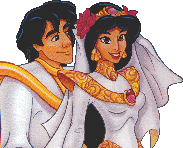 Disney plaatjes Aladin Aladdin En Jasmine In Het Wit