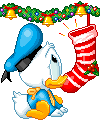 Disney plaatjes Baby disney kerst Baby Donald Duck Heeft Lege Sok