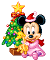 Disney plaatjes Baby disney kerst Baby Minnie Mouse Met Speeltje