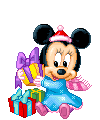 Disney plaatjes Baby disney kerst Baby Minnie Mouse Met Cadeautjes