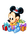 Disney plaatjes Baby disney kerst Baby Mickey Mouse Met Pakjes