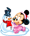 Disney plaatjes Baby disney kerst Baby Minnie Mouse Sneeuwpop Kapot