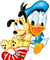 Disney plaatjes Baby disney kerst Baby Pluto En Baby Donald Duck