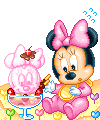 Baby disney Disney plaatjes Baby Minnie Mouse Met Ijsje