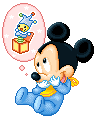 Baby disney Disney plaatjes Baby Mickey Denkt Aan Speelgoed