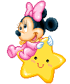 Baby disney Disney plaatjes Baby Minnie Mouse Zit Op Ster Disney