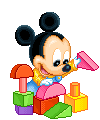 Baby disney Disney plaatjes Baby Mickey Speelt Met Blokken