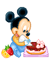 Baby disney Disney plaatjes Baby Mickey Versierd Taart