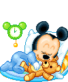 Baby disney Disney plaatjes Baby Mickey Slaapt Met Beertje