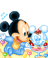 Baby disney Disney plaatjes Baby Mickey Mouse Met Ijsje