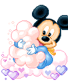 Baby disney Disney plaatjes Baby Mickey Knijpt In Wolk