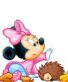 Baby disney Disney plaatjes Baby Minnie Mouse Prikt Aan Egel Disney