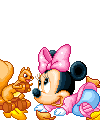 Baby disney Disney plaatjes Baby Minnie Mouse Eekhoorn Gooit Disney