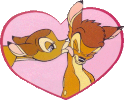 Bambi Disney plaatjes Feline Geeft Bambi Een Lik