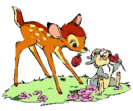 Bambi Disney plaatjes Bambi En Stampertje Eten Samen Bloemen