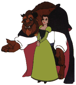 Belle en het beest Disney plaatjes Beest Legt Belle Iets Uit