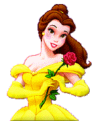 Belle en het beest Disney plaatjes Belle In Gele Jurk Met Roos