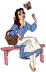 Belle en het beest Disney plaatjes Belle Kijkt Naar Een Vlinder