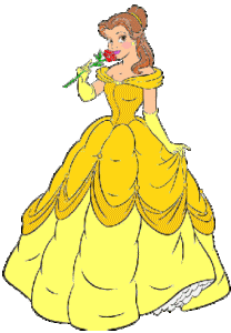 Belle en het beest Disney plaatjes Belle In Gele Jurk Ruikt Aan Roos