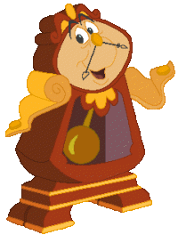Belle en het beest Disney plaatjes Meneer Pendule Stelt Zich Voor