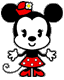 Cuties Disney plaatjes Cutie Minnie Mouse Handjes Opzij