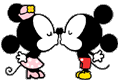 Cuties Disney plaatjes Cutie Minnie En Mickey Mouse Zoenend