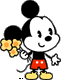 Cuties Disney plaatjes Cutie Mickey Mouse Met Bloemen
