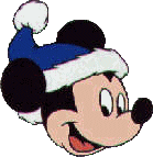 Disney plaatjes Disney kerst Mickey Mouse Met Blauwe Kerstmuts