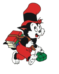 Disney plaatjes Drie biggetjes Wolfje Met Boeken Op Zijn Rug