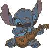 Lilo en stich Disney plaatjes Stich Speelt Gitaar