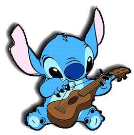 Lilo en stich Disney plaatjes Stich Gitaar