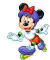 Disney plaatjes Mickey en minnie mouse Minnie Aan Het Skaten