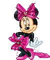 Disney plaatjes Mickey en minnie mouse Minnie In Paarse Jurk
